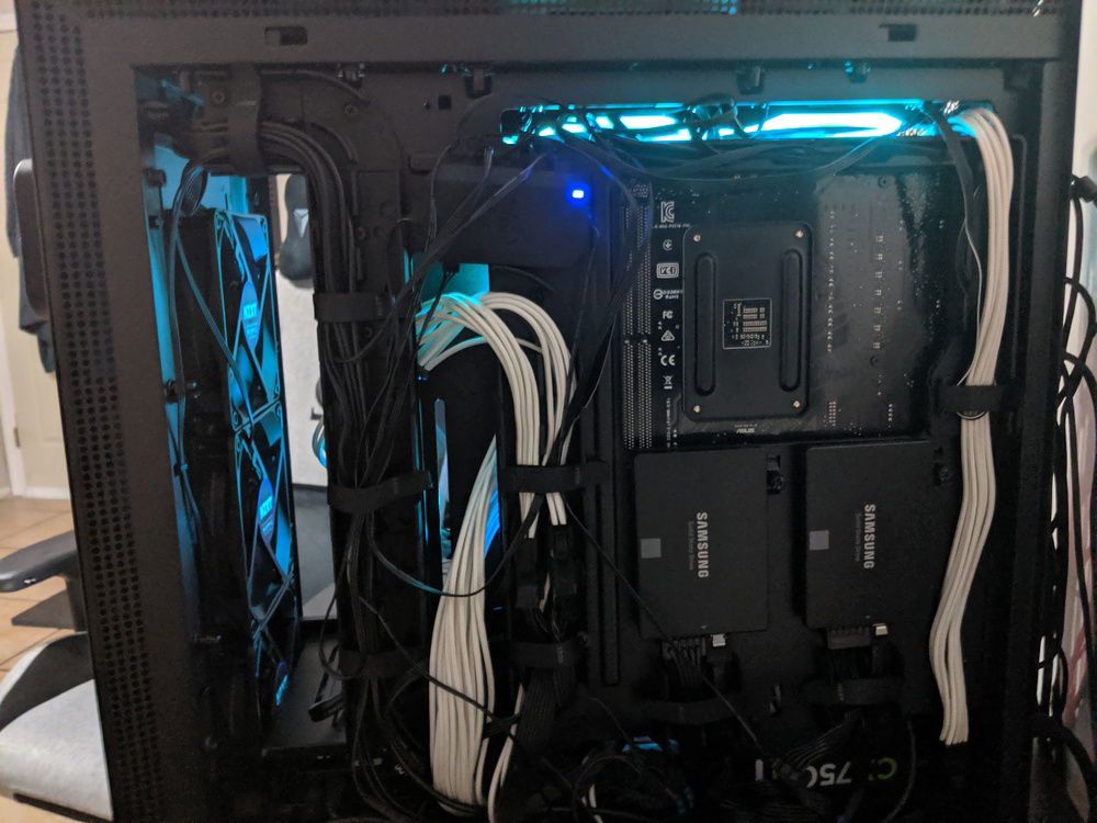 My mess of a cable management job.