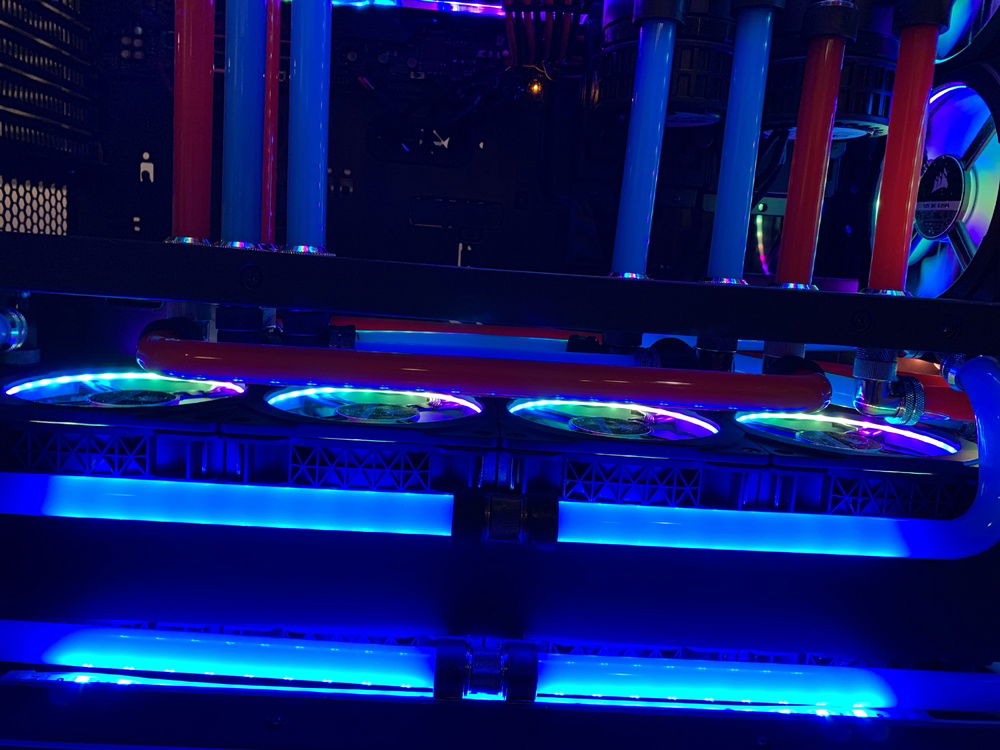 Bottom Rad Tubing with LED back lighting.