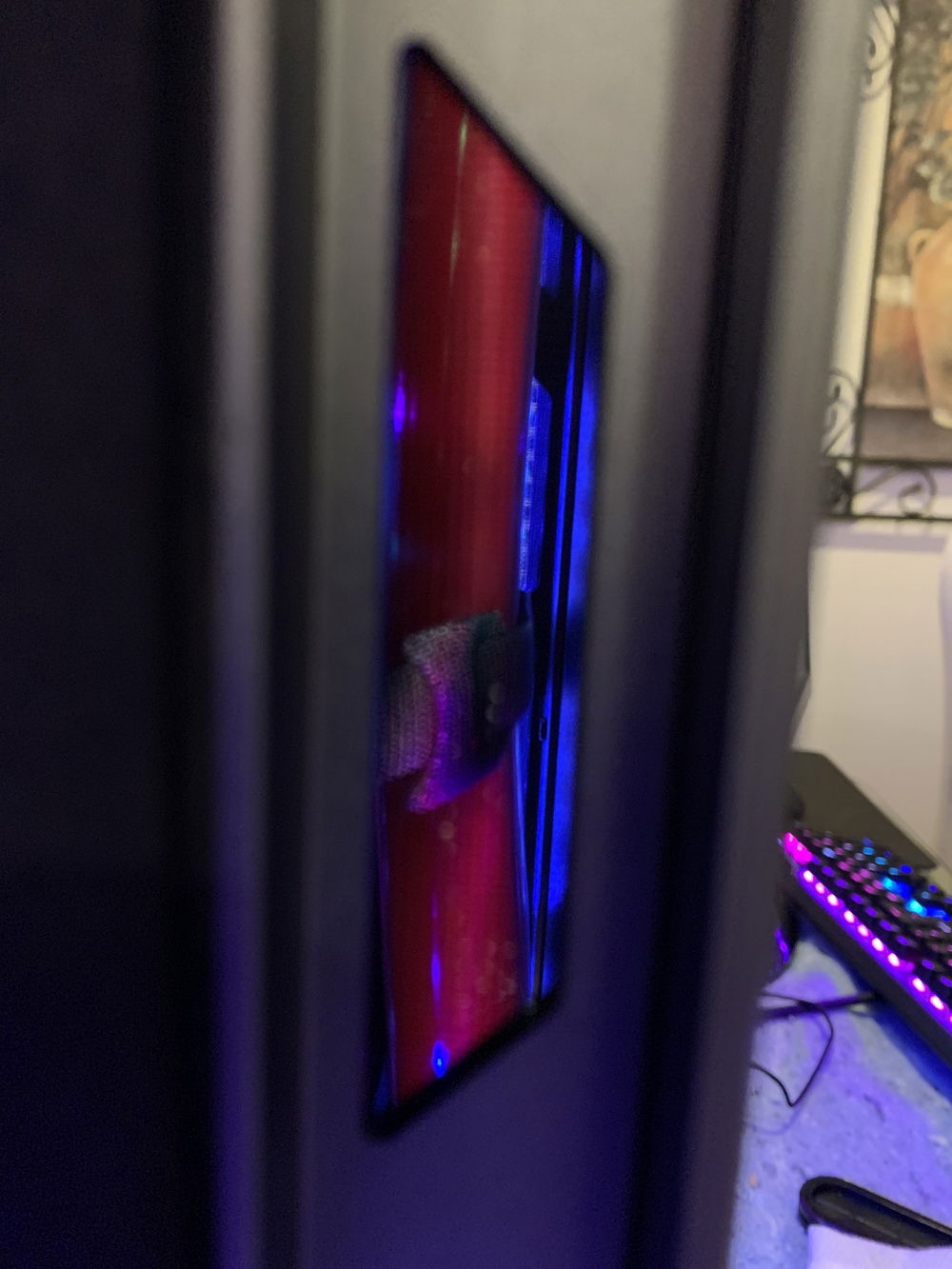 Flex Tubing behind front panel.