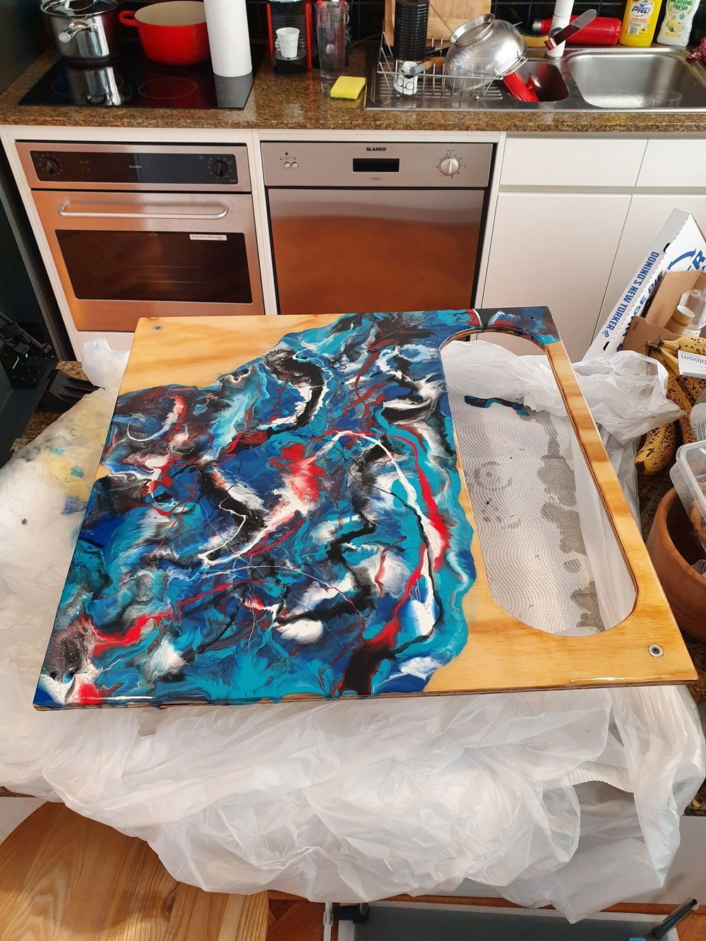 Finished back cover after second coating with clear Epoxy