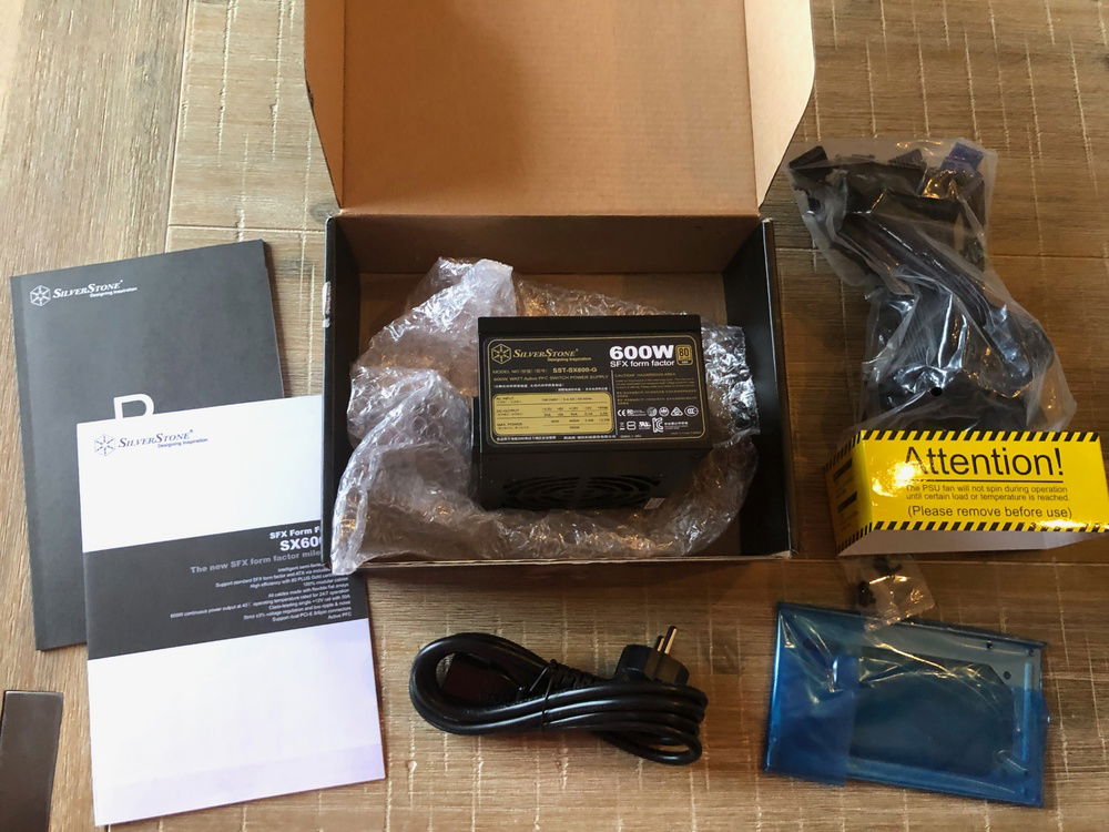 I chose the SilverStone power supply because it is a) modular ...