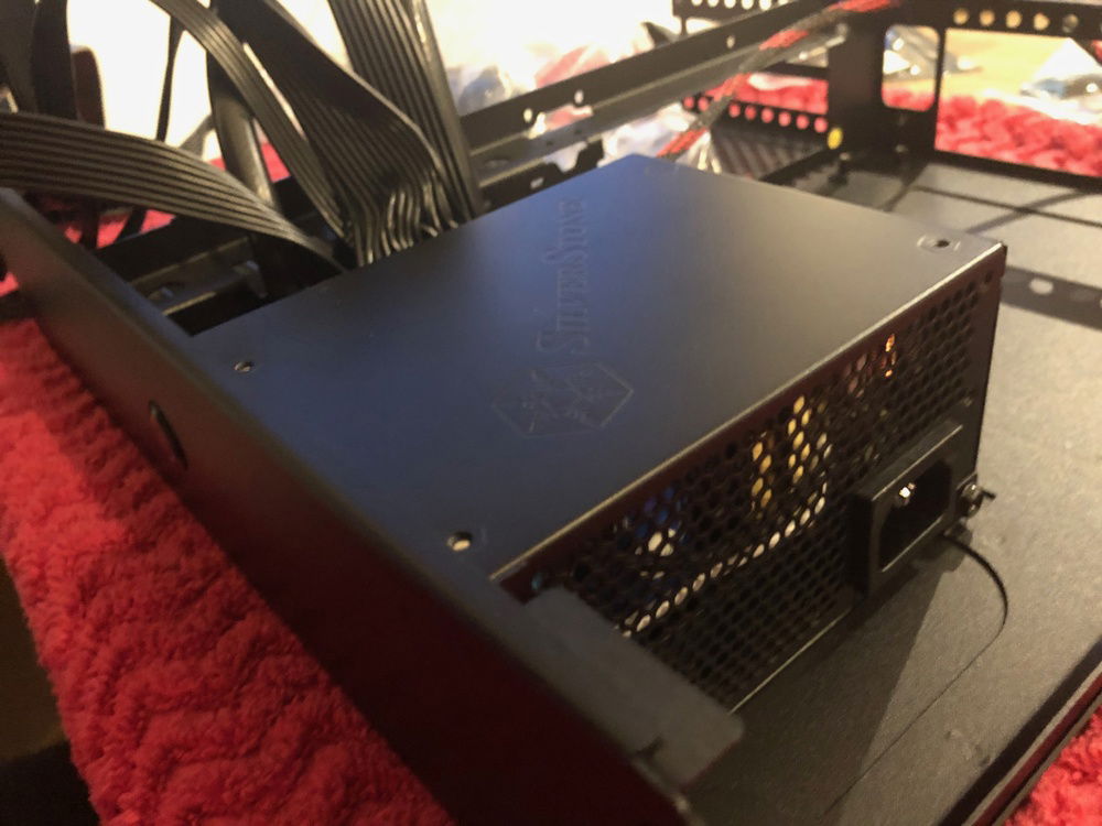 And afterwards the power supply. As you can read in the build log, here I recognized my first error.