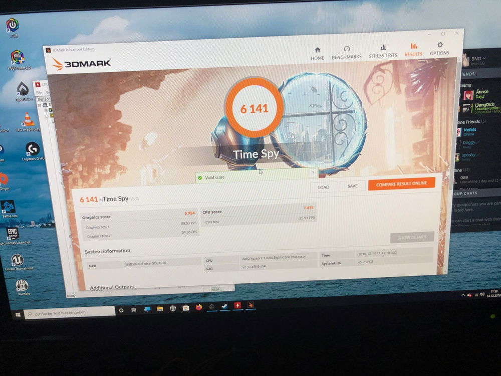 3DMark Time Spy score