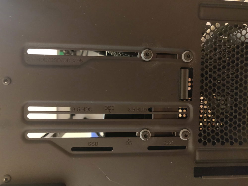 The pump body is secured to the bottom of the case using the provided screws.