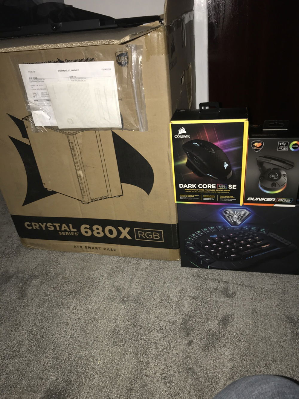 More items are coming today but this is what has came so far finally the case has arrived and I can start building this thing still waiting on the GPU though still on back order.