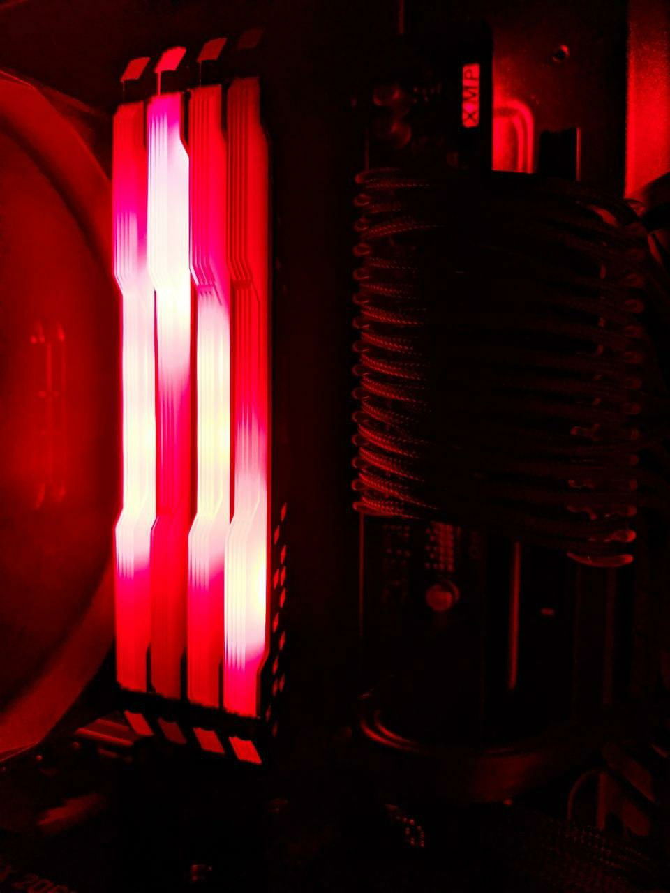 Close up of the 32GB RAM kit of Corsair Vengeance RGB Pro 3600Mhz