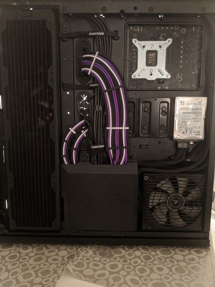 Ok, some organization is required, otherwise, there is no way this cover would ever close. If the cover doesn't close, the side panel would not go on....