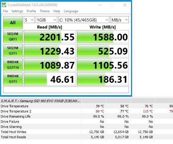NVMe Temps before Thermal Pad and Added Fan