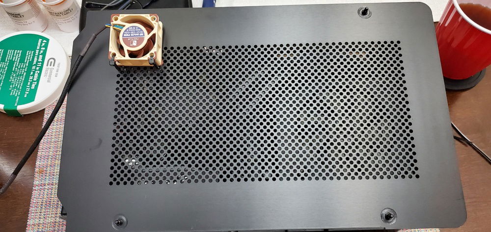 Fan Added to provide some extra air to the NVMe drive. It actually makes a big difference even if the fan is partially blocked. Its extremely silent.