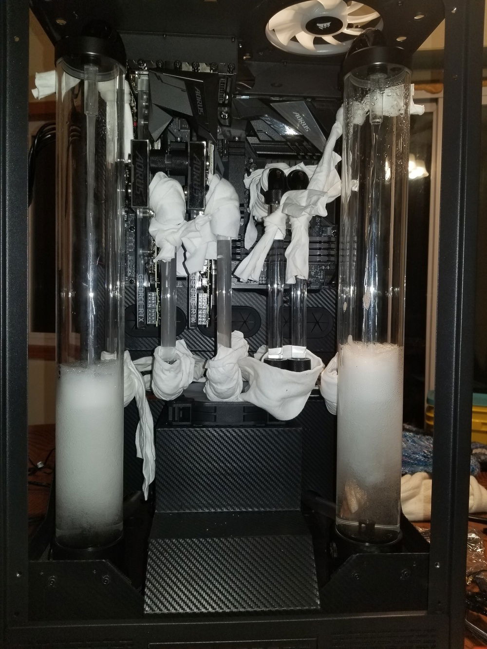 24 hours later, everything is bone dry.  Not a single leak.