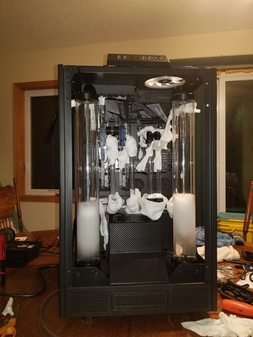 Initial 24 hour leak test.