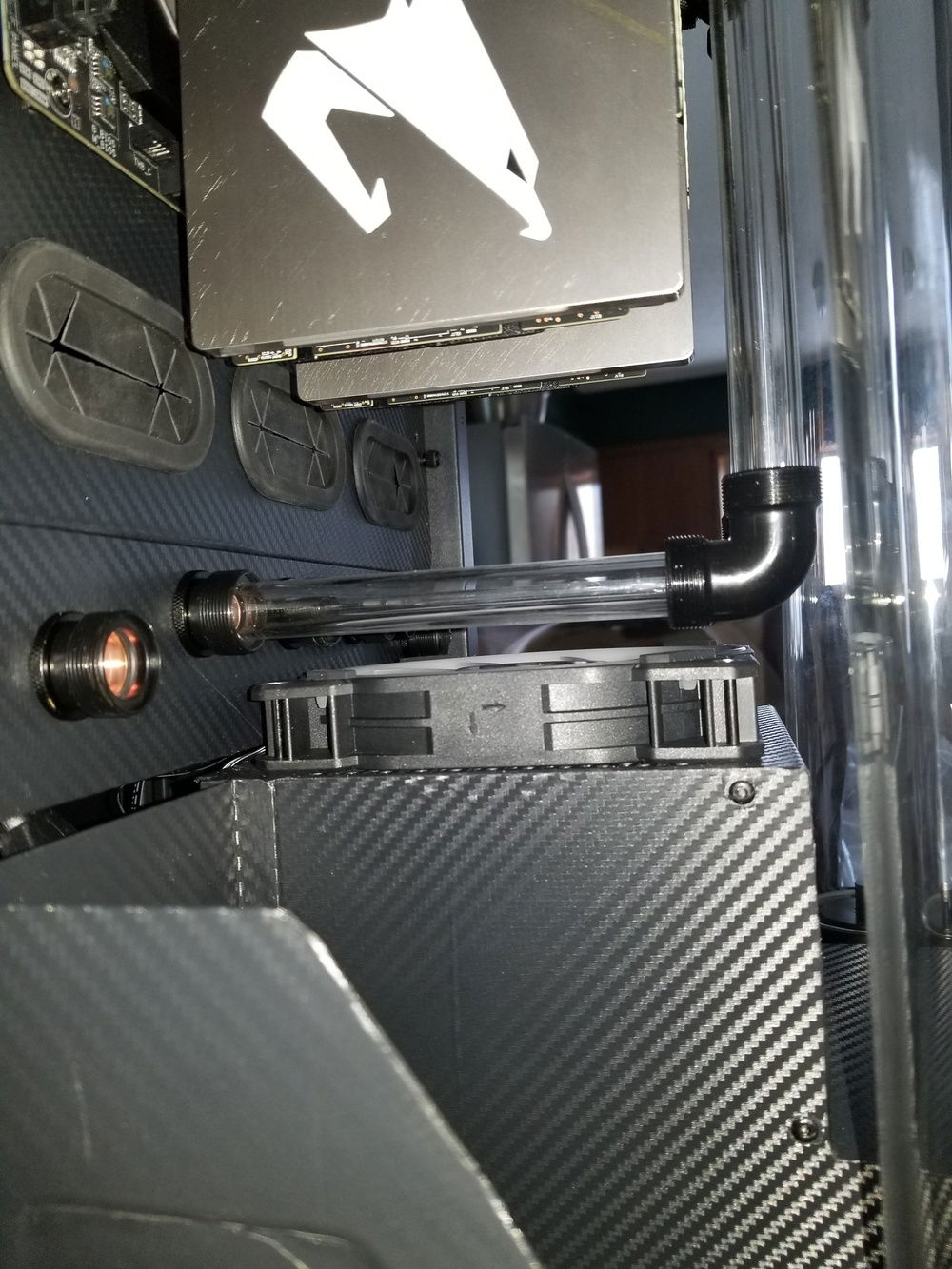 Just enough clearance.  It's amazing how quickly this case gets small.