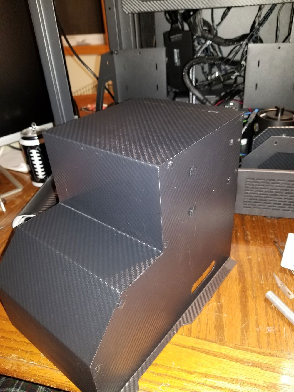 Here you can see a little better where there is a pass-through for cabling on the bottom.