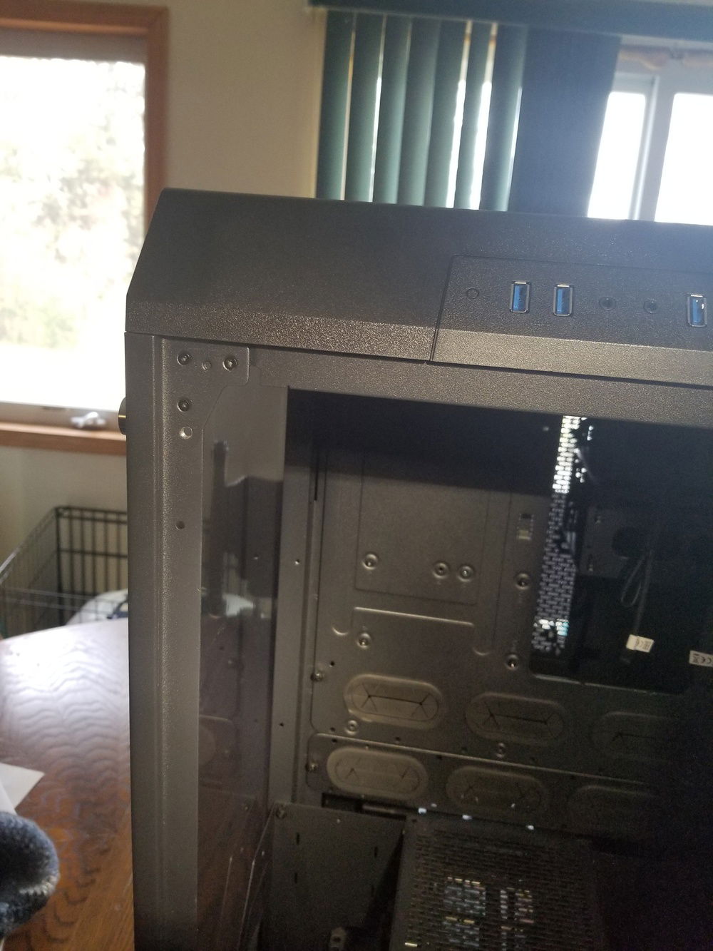 Might have to do something with the frame there the glass rests.  Will have to see how noticeable it is later.