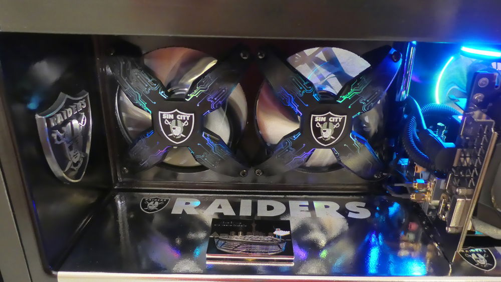 Custom led Gan covers using frameless fans on Barrow 120mm gans