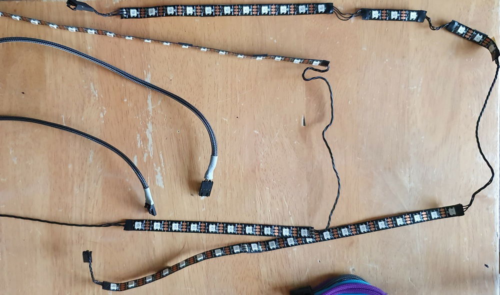 Homemade RGB Strips - I won't be getting job offers from Corsair anytime soon lol!
