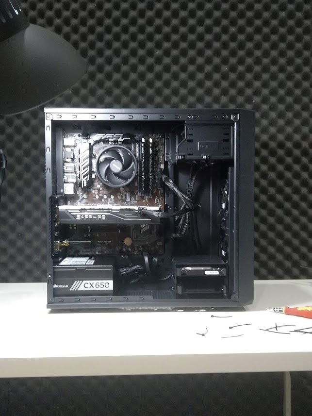 Side view on building