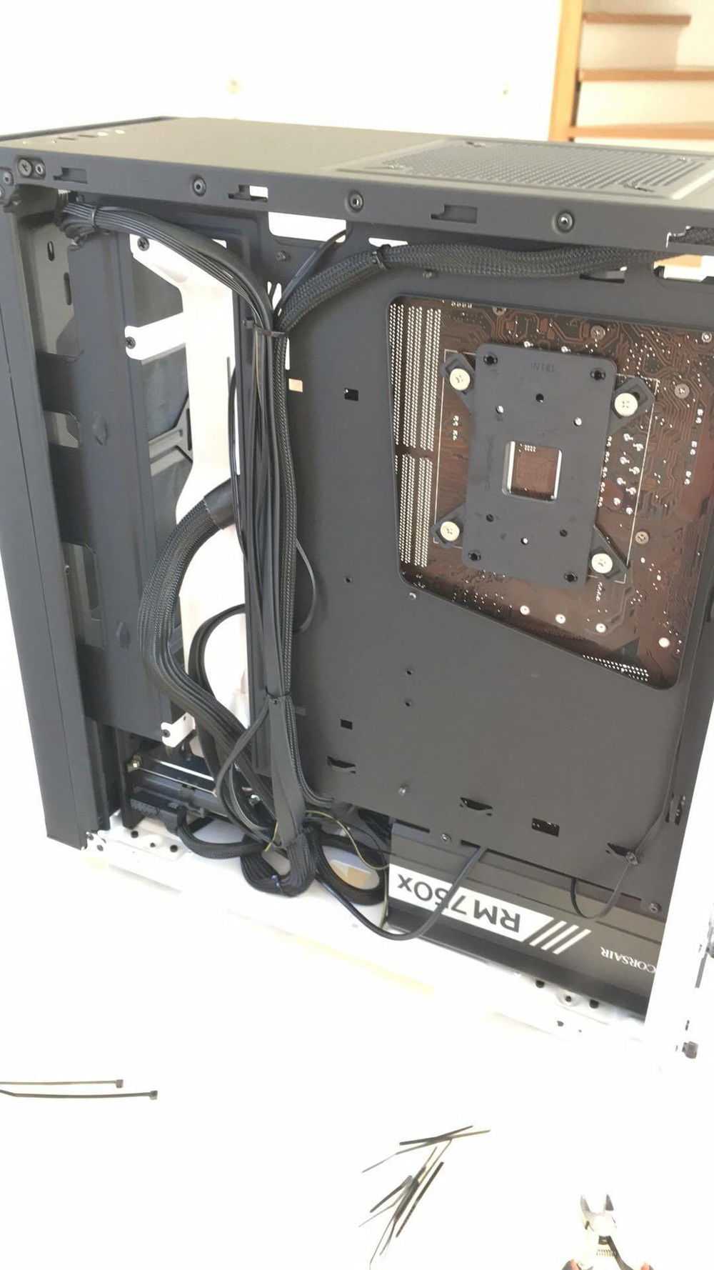 Simple cable management. Don't kill me I'm not good at this!