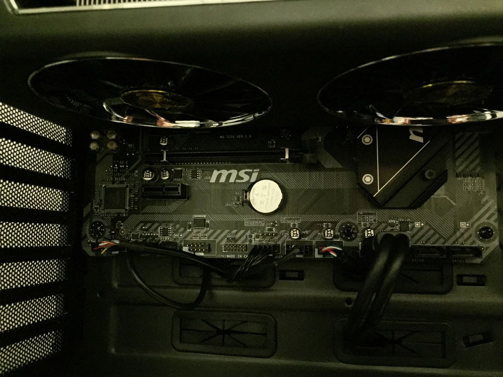 Just in case I forgot what kind of motherboard I have, MSI conveniently printed their logo on there just for me!