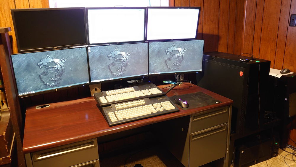 12/05/2020: New Monitors and a 6 monitor stand!