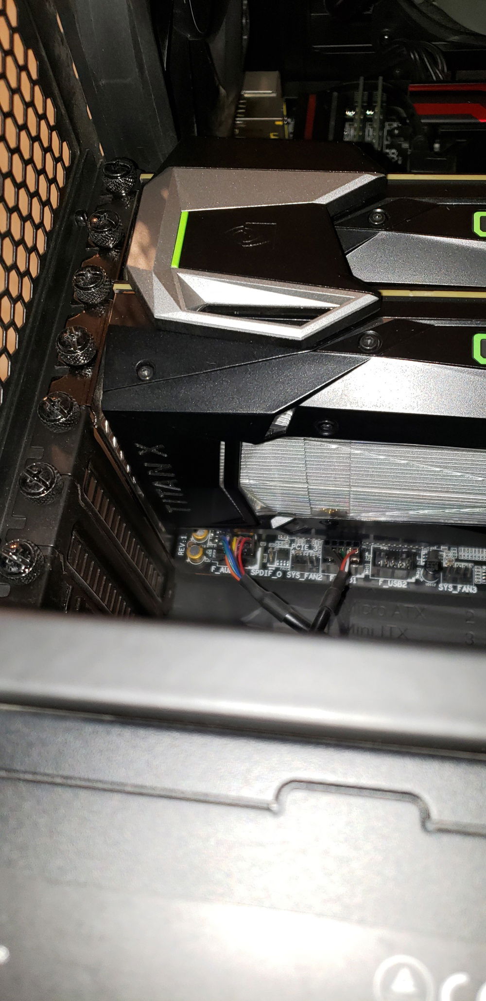 This was a tricky shot to get but I did it. It's always a little exciting to see the Titan X logo. This picture was taken at the beginning of a cleaning.