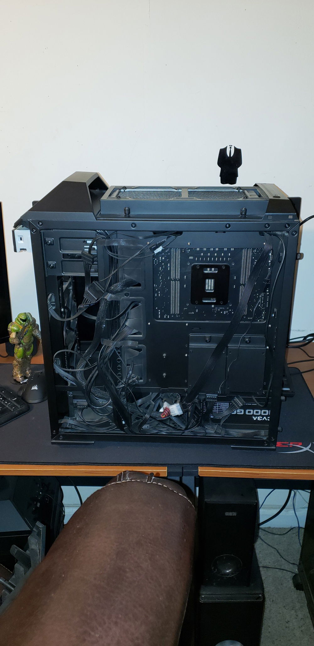 Cable management was not my strong suit when this thing was built a few years ago. I think I will clean it up a bit. This picture was taken at the beginning of a cleaning.