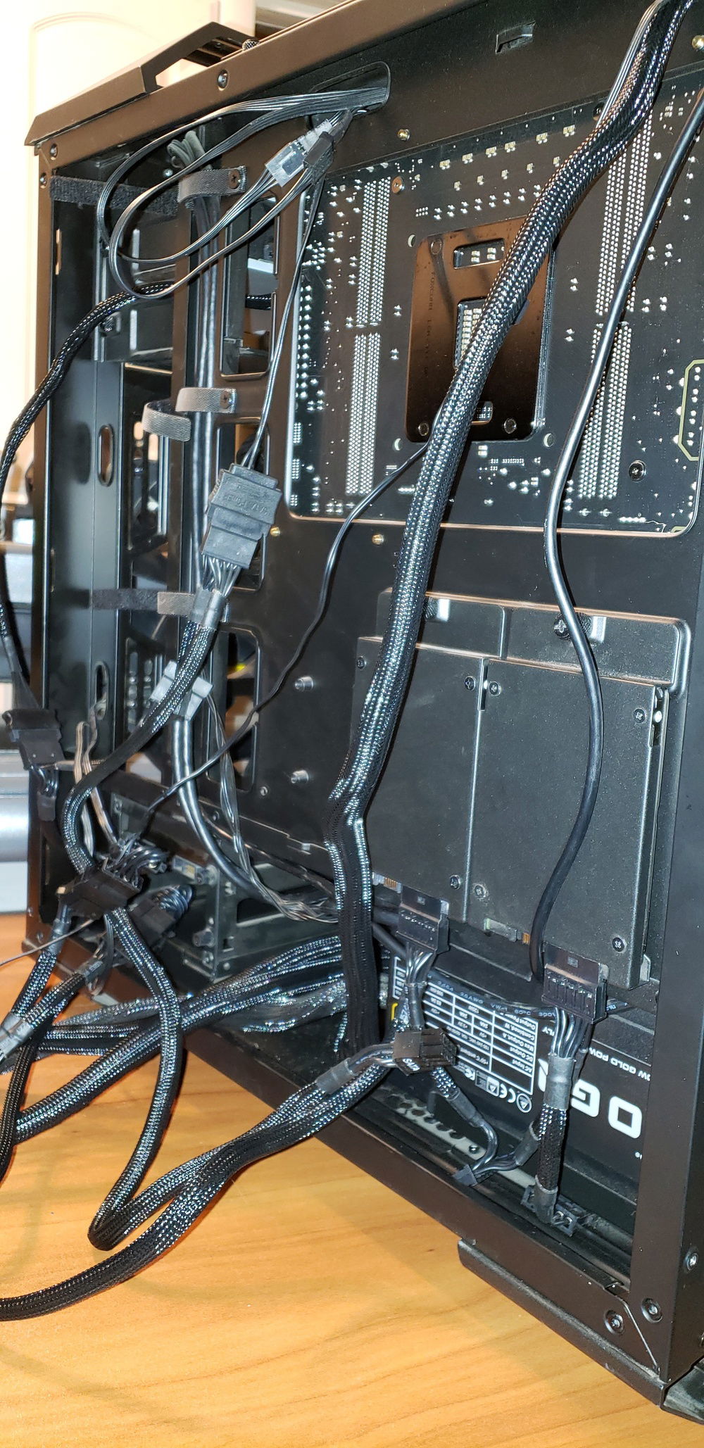 A set of new cables seem to be in order to help with cable management for this old fella. He works hard so some braided cables are going in.