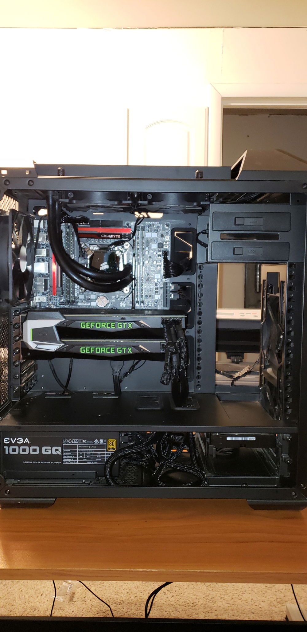 Font side with updated cables and cleaned up.