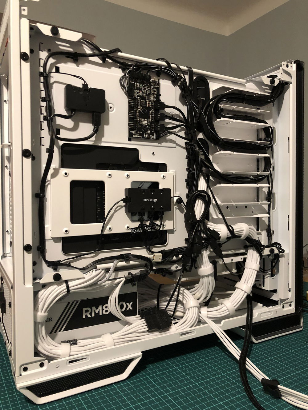 Cable management after 6 hours of work.