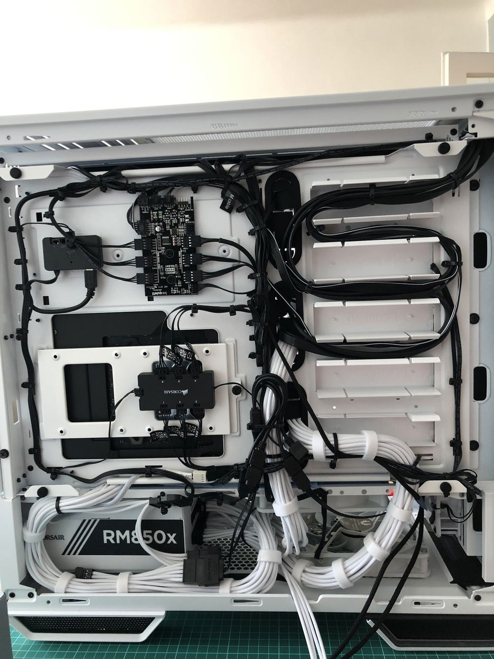 Finished cable management after 8 hours of work.