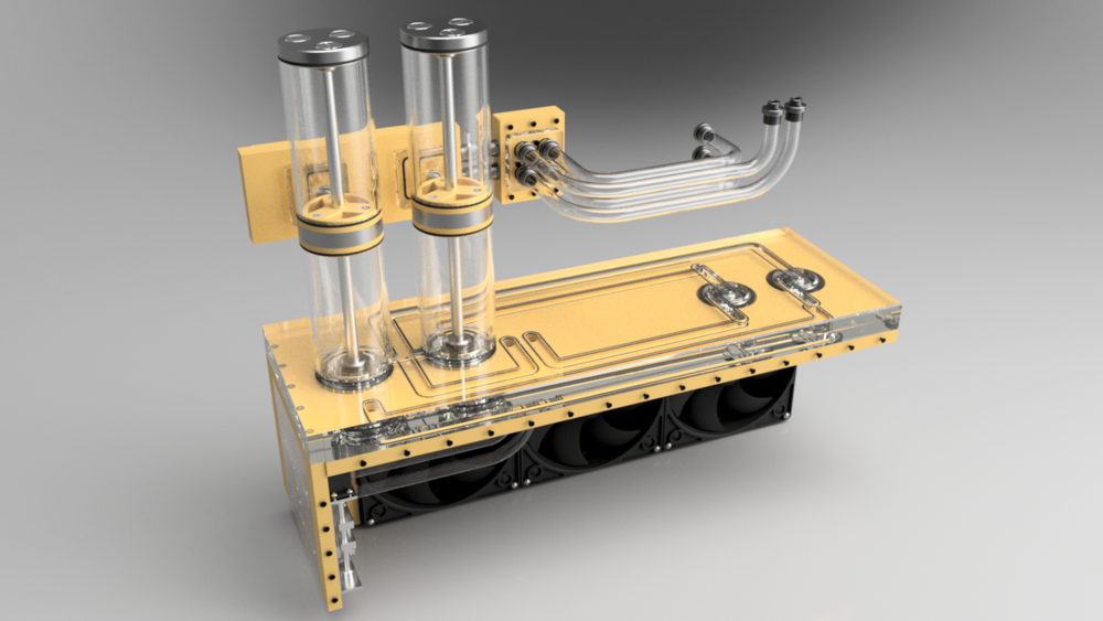 Closer look at everything without the frame. The "distro" is just a placeholder until I find a nicer layout for the channels.