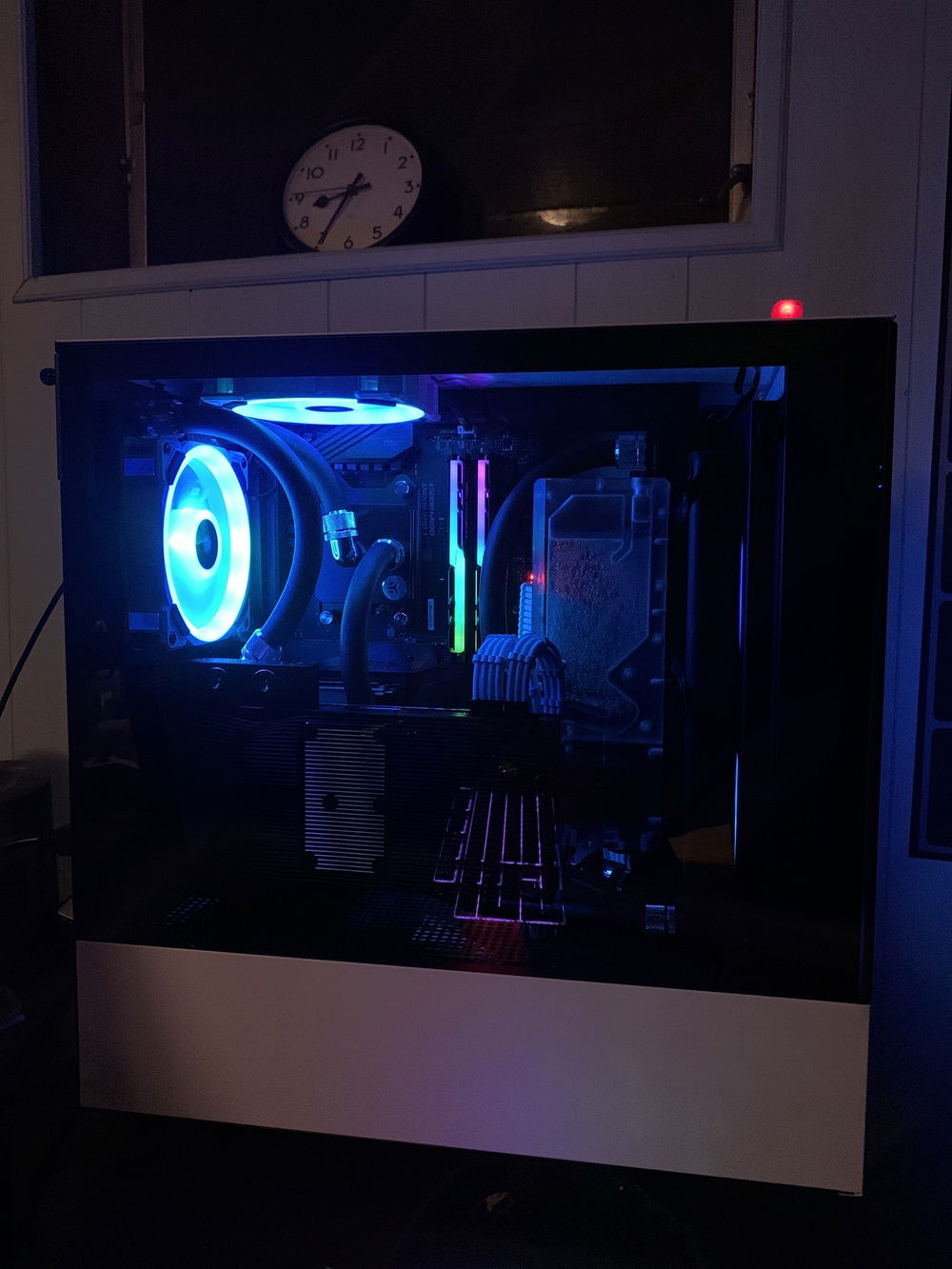 All filled and lit up (before Dragon Center was installed)