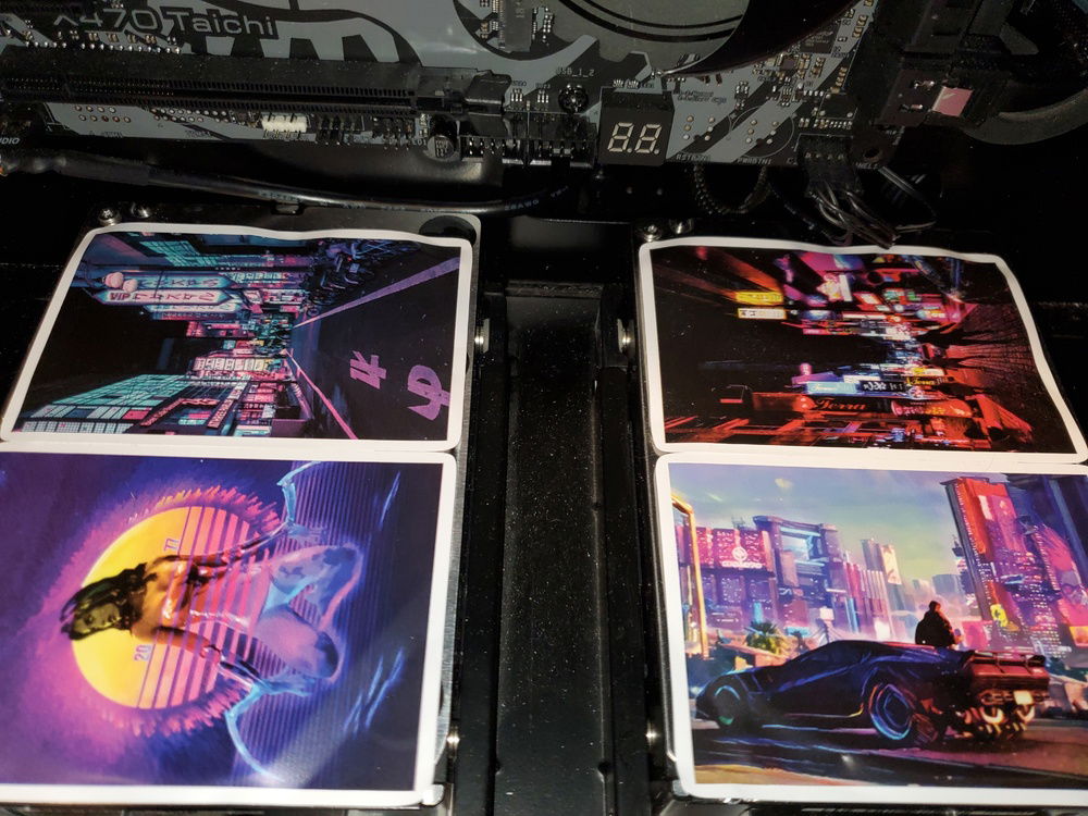 Better shot of the vinyl stickers on the Spinning iron.