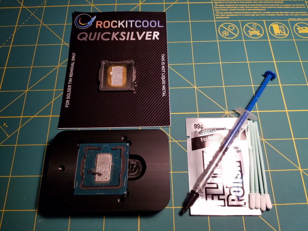 Prepping the CPU for cleaning.