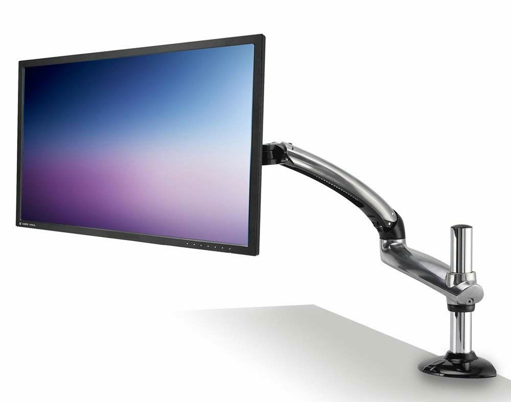 Stock photo of the adjustable monitor arm.
