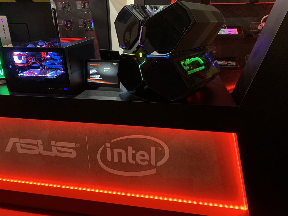 The build ended up on the Asus stand at EGX 2019