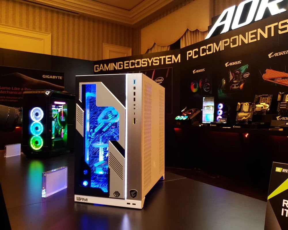 The ENVI Mod all setup at Aorus for CES