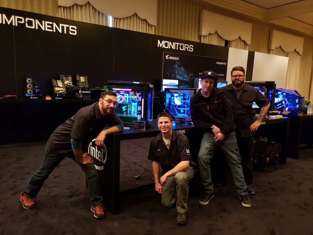 Chillin with the ModMyMods crew at CES after setting up the ENVI Mod