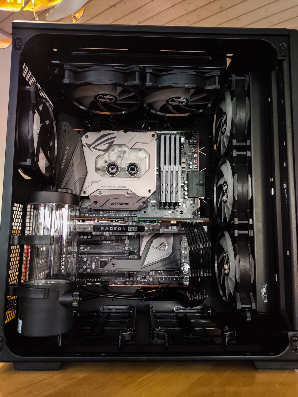 All fits, but needed to turn the 360 front rad Up side down