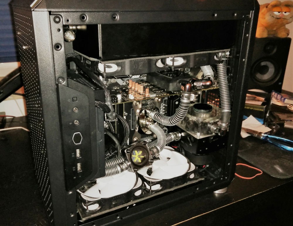 ...sideview left. with the slightly changed tube orientation, the flow impeller is now better visible from this angle.