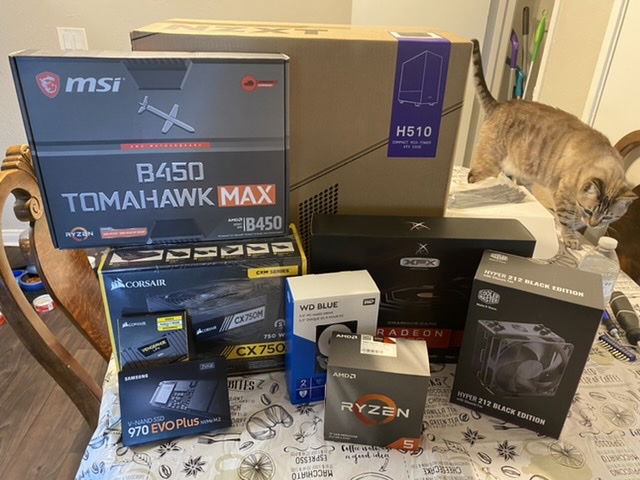 It begins! (pre addt'l 16gb and RX 5700 XT)