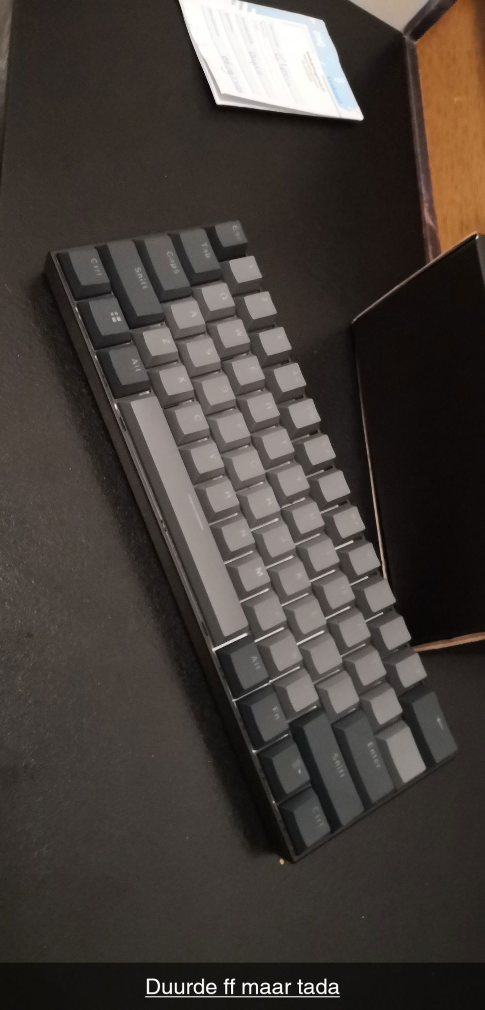 The AnnePro2 with geteron reds will be blacks in the future.