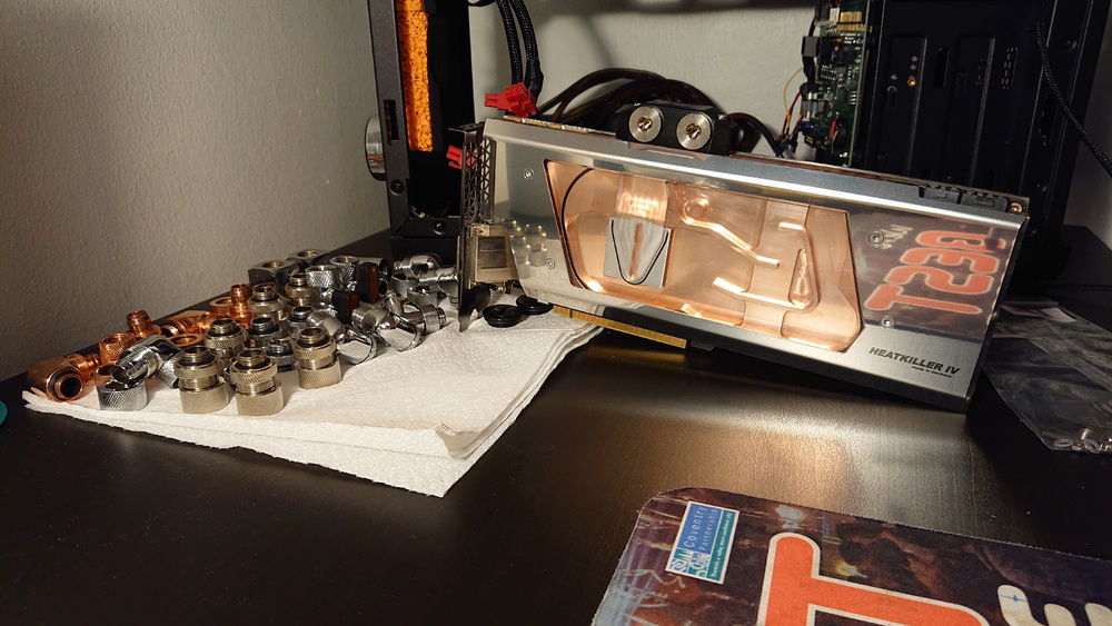 New block installed and fittings cleaned and polished.