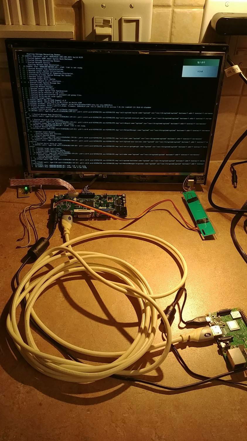 Fig.6
Testing the monitor with the Pi