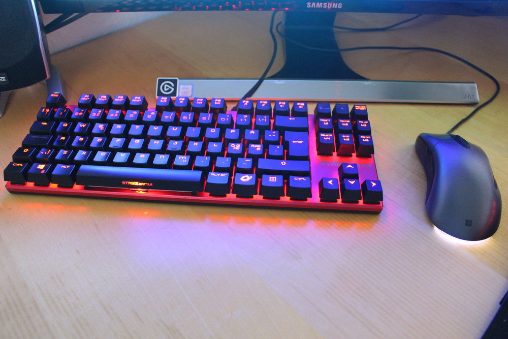 Ozone strike battle keyboard and Microsoft intellimouse