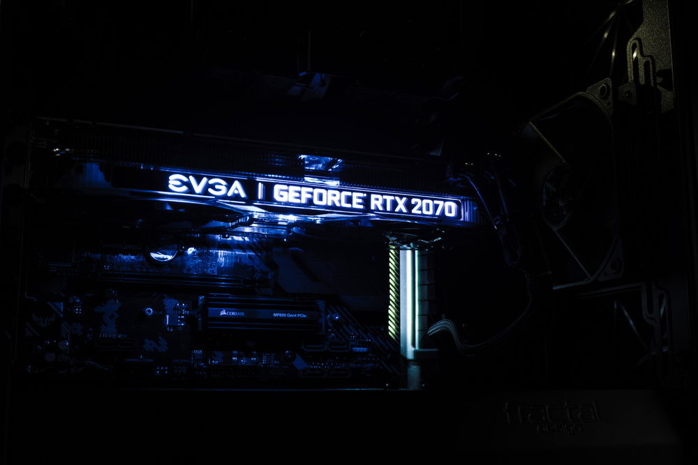 Final shot with nothing but the hardware lighting the scene.