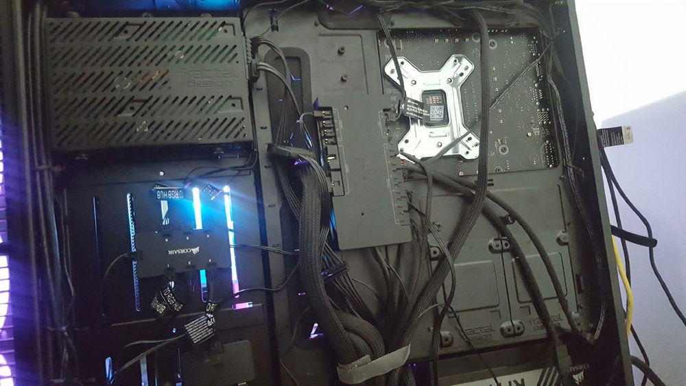 Cable management. I will clean this up when I install custom cables.