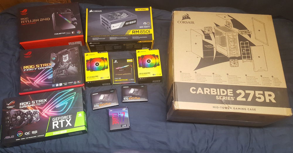 The parts for the build