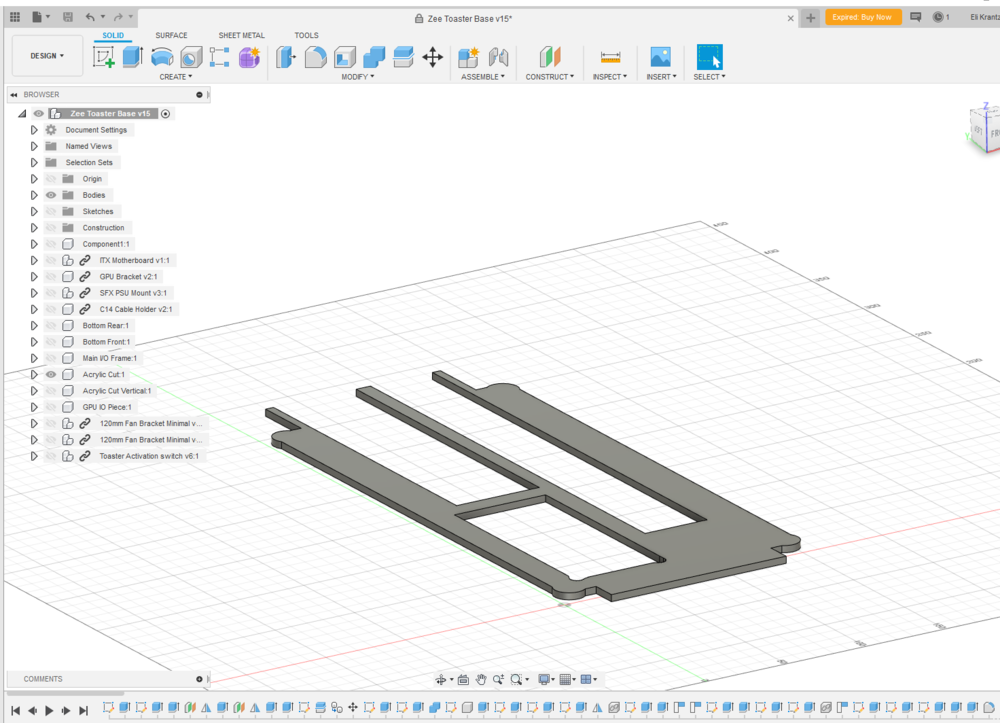 I drew this piece in Fusion 360 so I could work around it, but this was cut out of acrylic instead of printed.