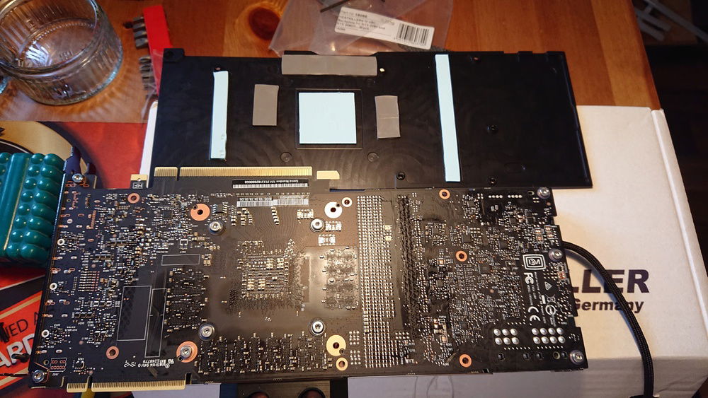 I had to use the thermal pads off the original backplate as it never came with any for the RAM.